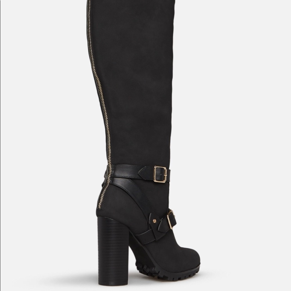 🖤Black Gold Detail Wide Calf Boots🖤 - Picture 3 of 7